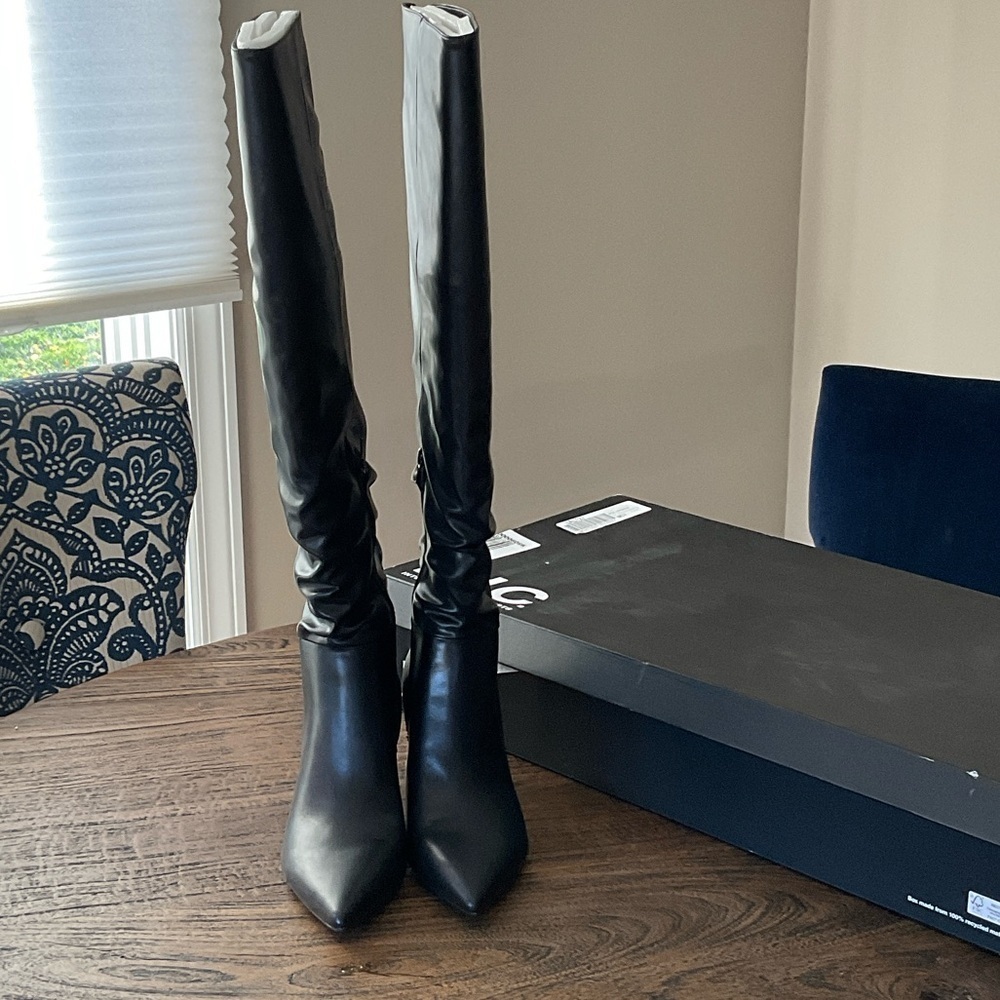 INC International Concepts Black Over the Knee Boots
